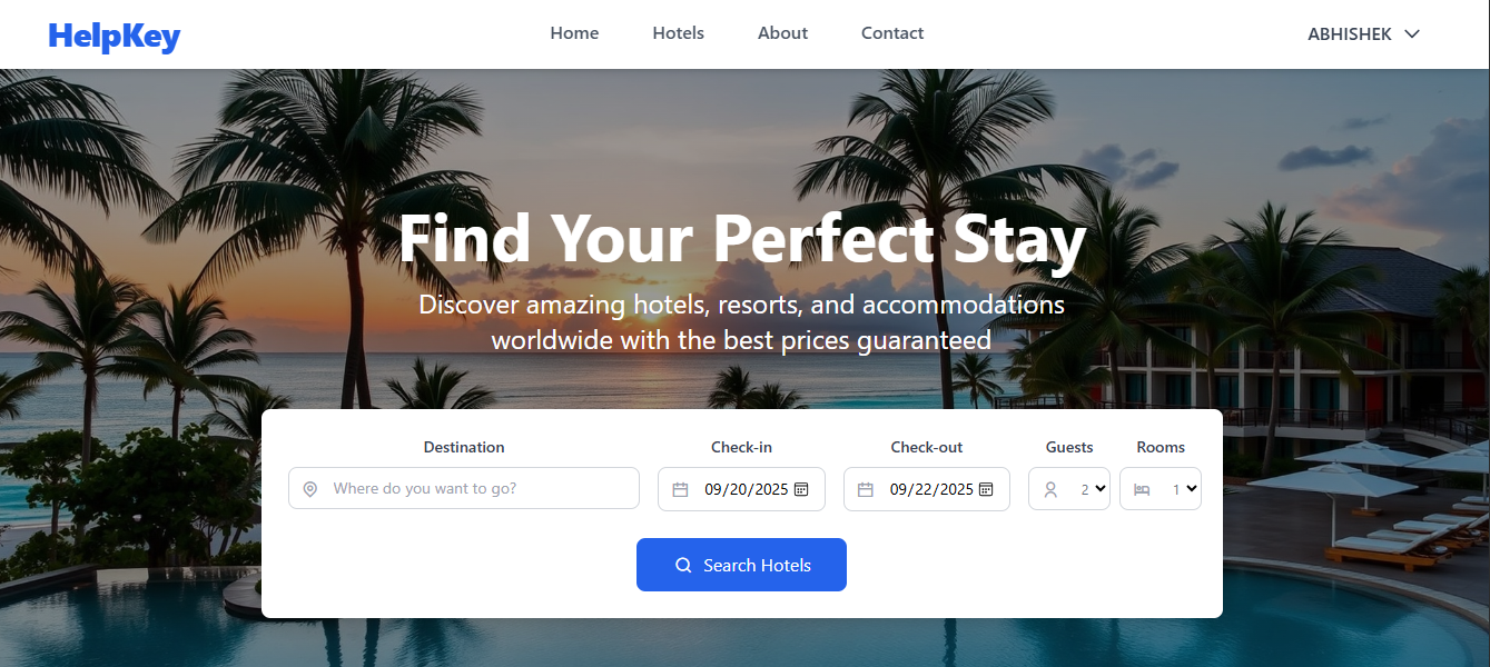 Helpkey Hotel Booking